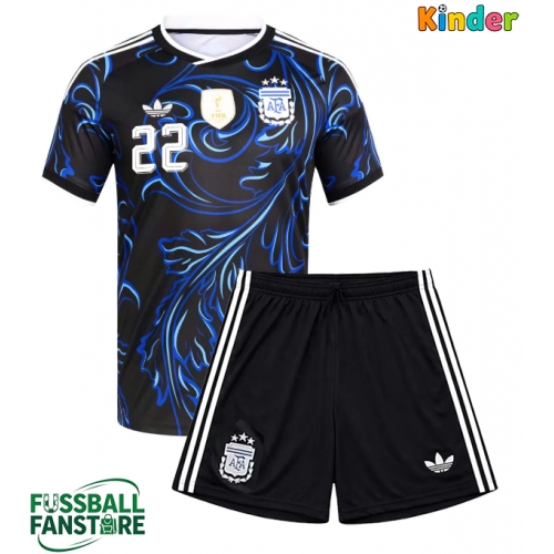 Argentinien Lautaro Martinez #22 Replik Auswärtstrikot Kinder WM 2026 Kurzarm (+ Kurze Hosen)